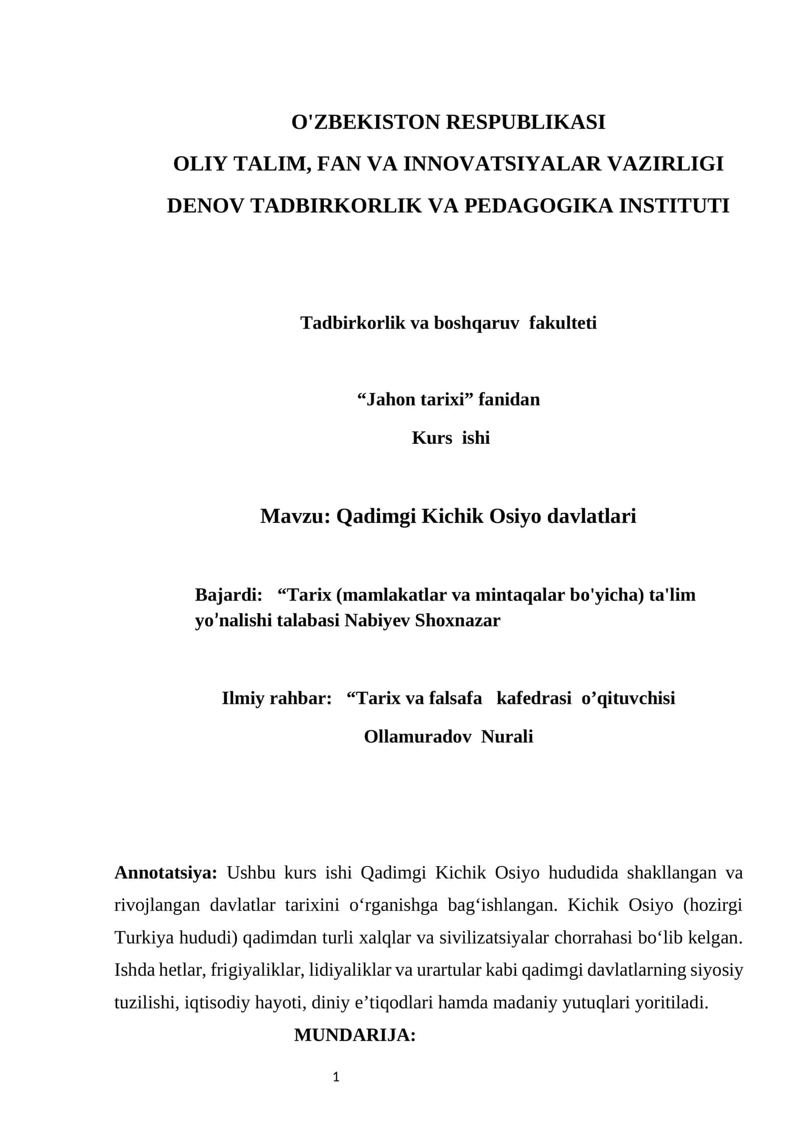 Qadimgi Kichik Osiyo davlatlari