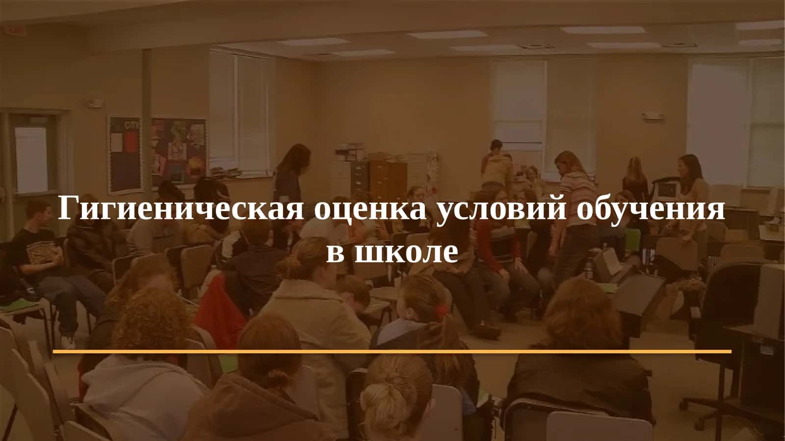Гигиеническая оценка условий обучения в школе