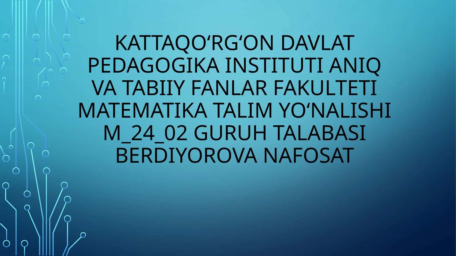 Ortogonal sistema bo‘yicha Fu‘re qatorlari
