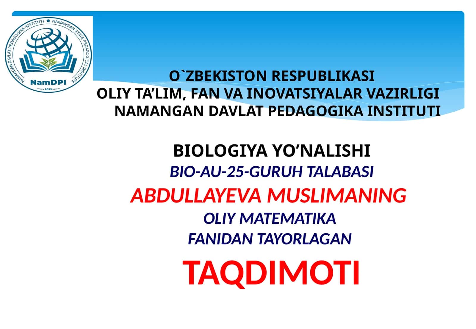 Qisqa ko'paytirish formulalari