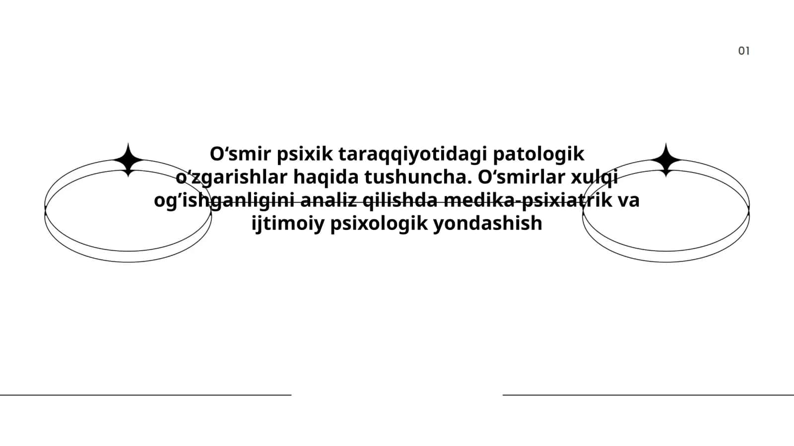O‘smir psixik taraqqiyotidagi patologik o‘zgarishlar