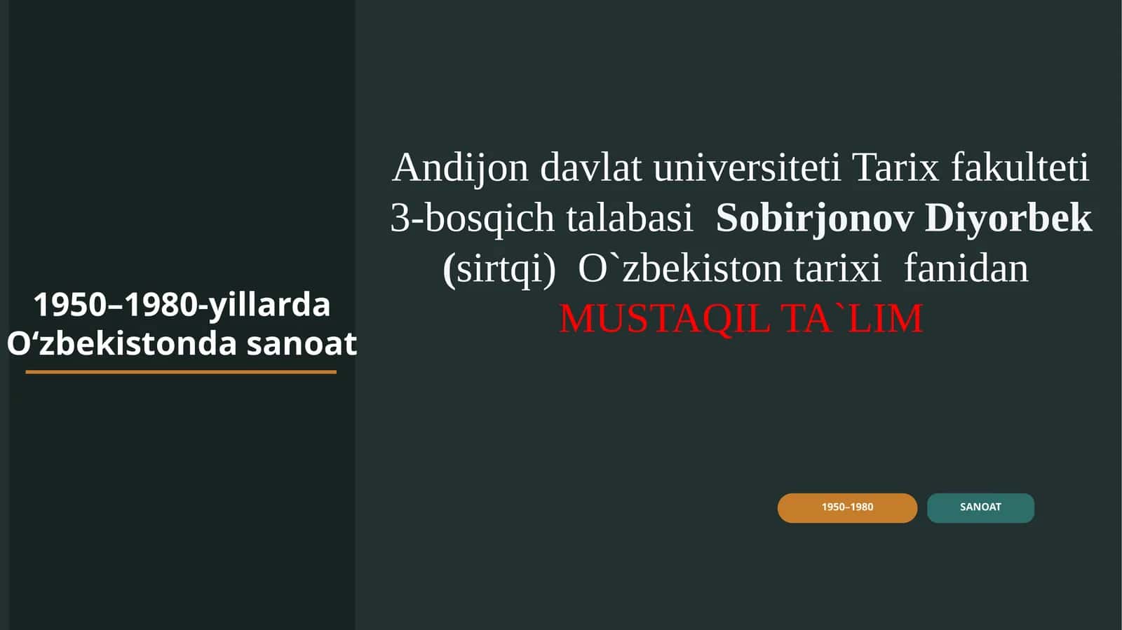 Sanoat tarixi