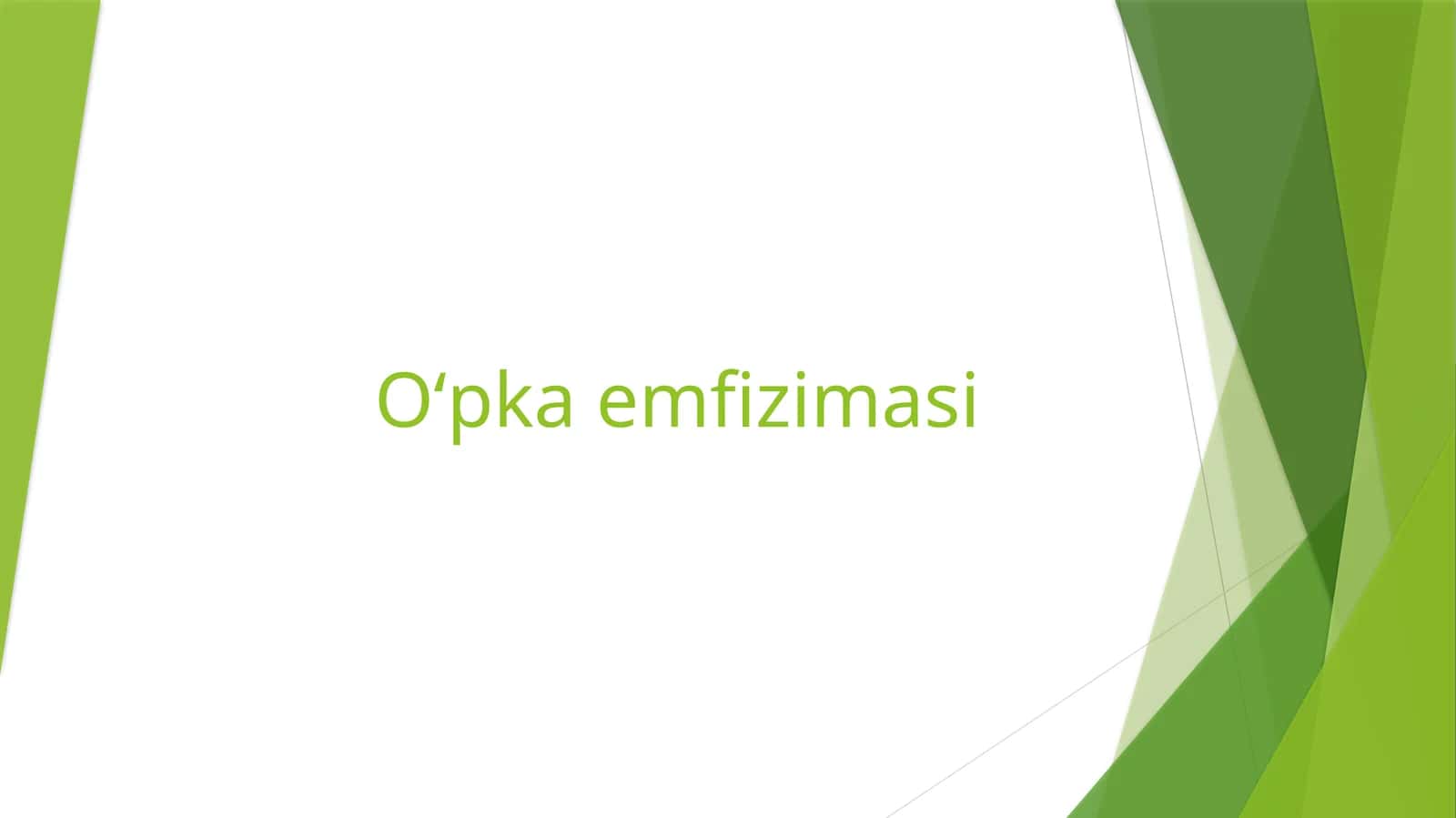 Oʻpka emfizimasi
