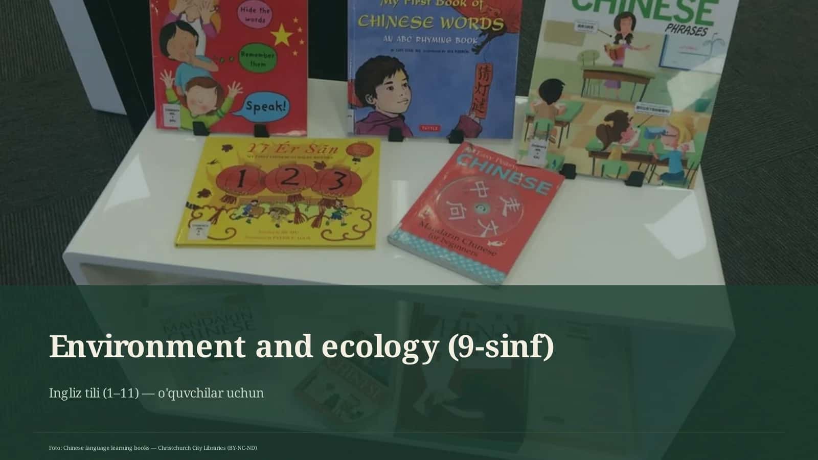 Environment va ekologiya (9-sinf)
