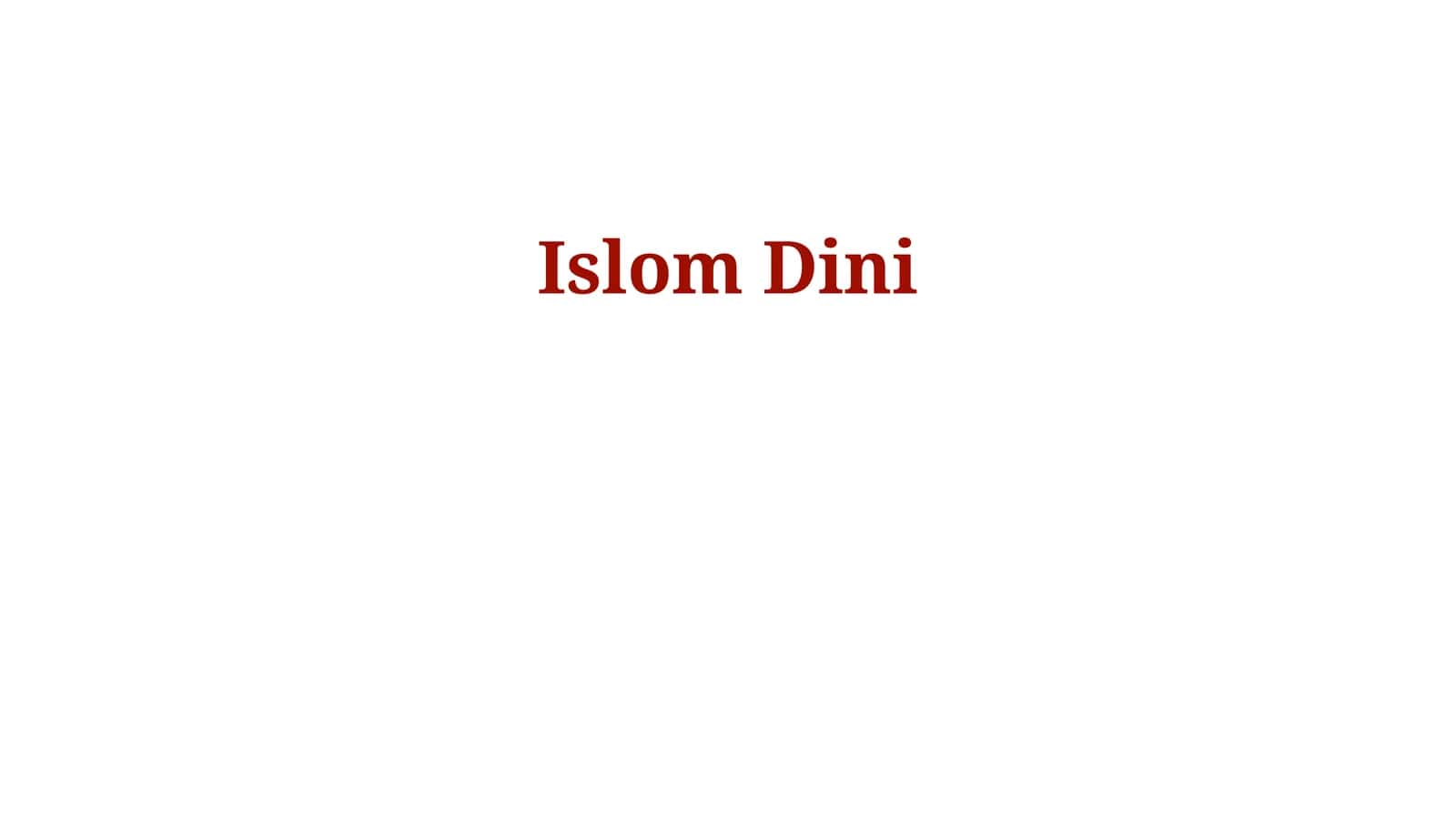 IslomDini