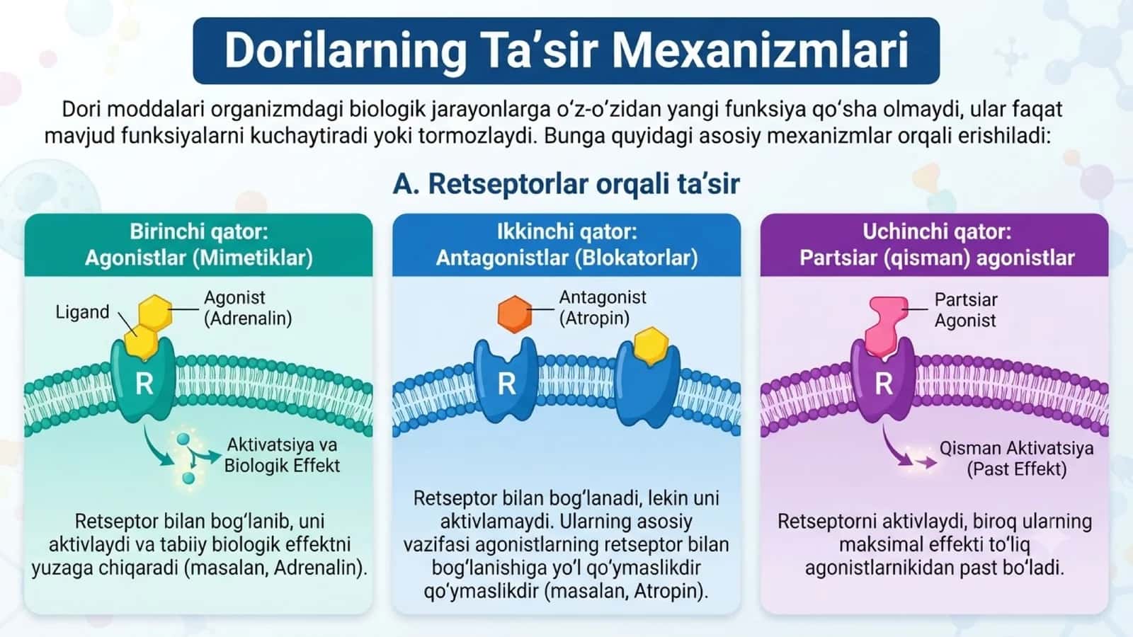 Dorilarning ta'sir mexanizmlari