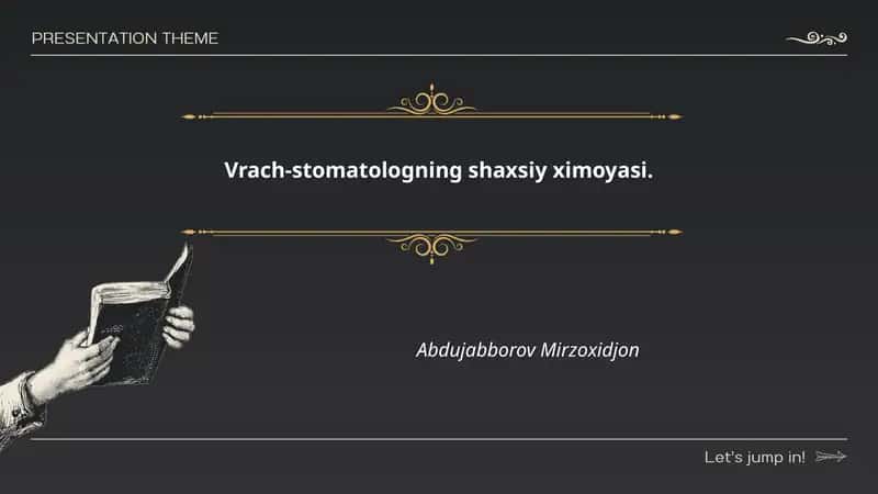 Vrach-stomatologning shaxsiy ximoyasi