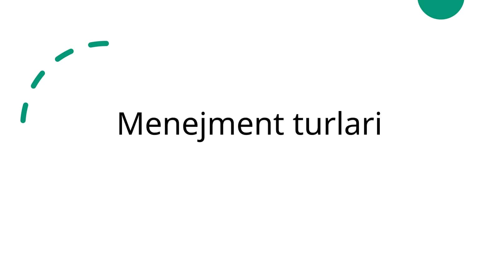 Menejment turlari