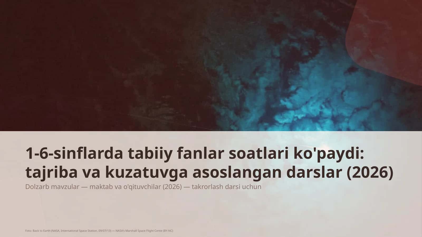 Tabiiy fanlar soatlari