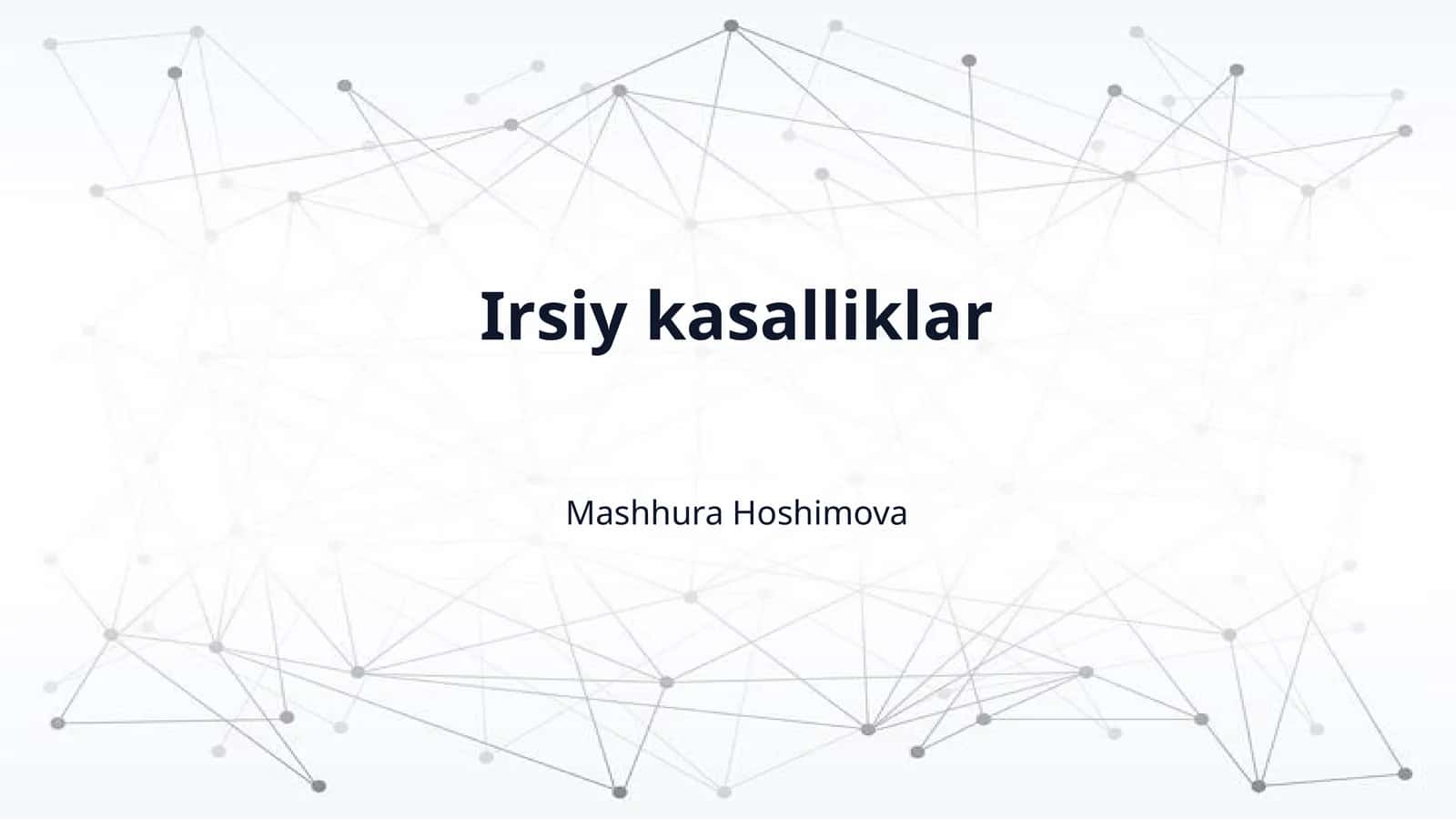Irsiy kasalliklar