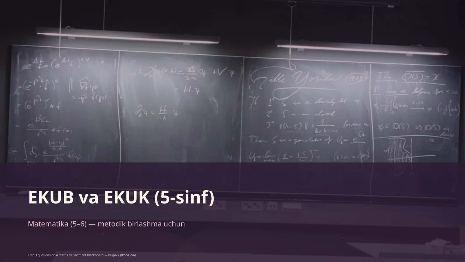 EKUB va EKUK (5-sinf)
