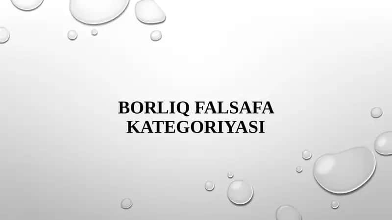Borliq Falsafa Kategoriyasi
