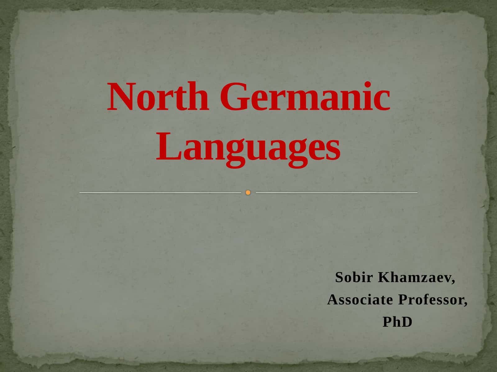 North Germanic Languages