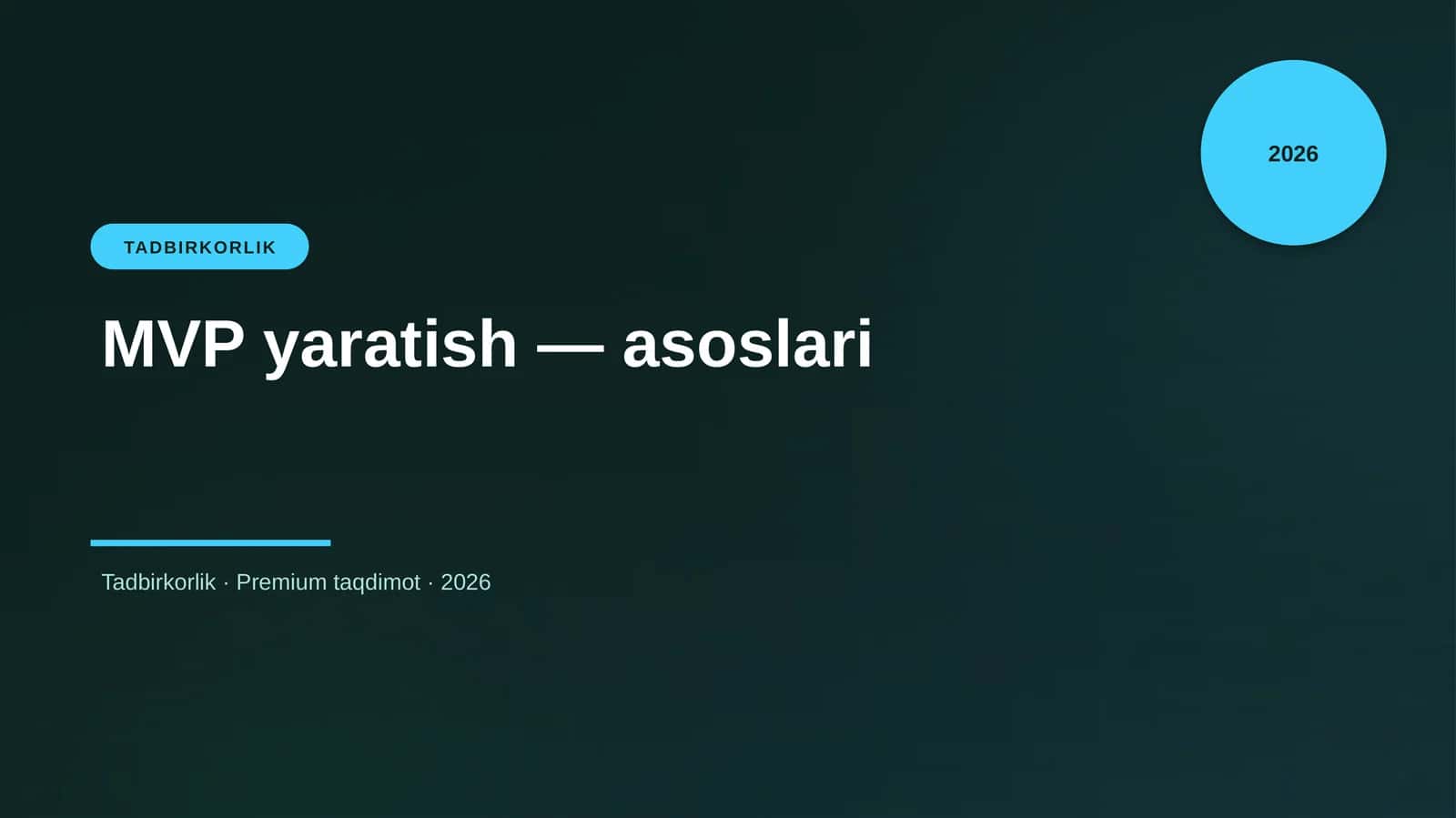 MVP yaratish — asoslari