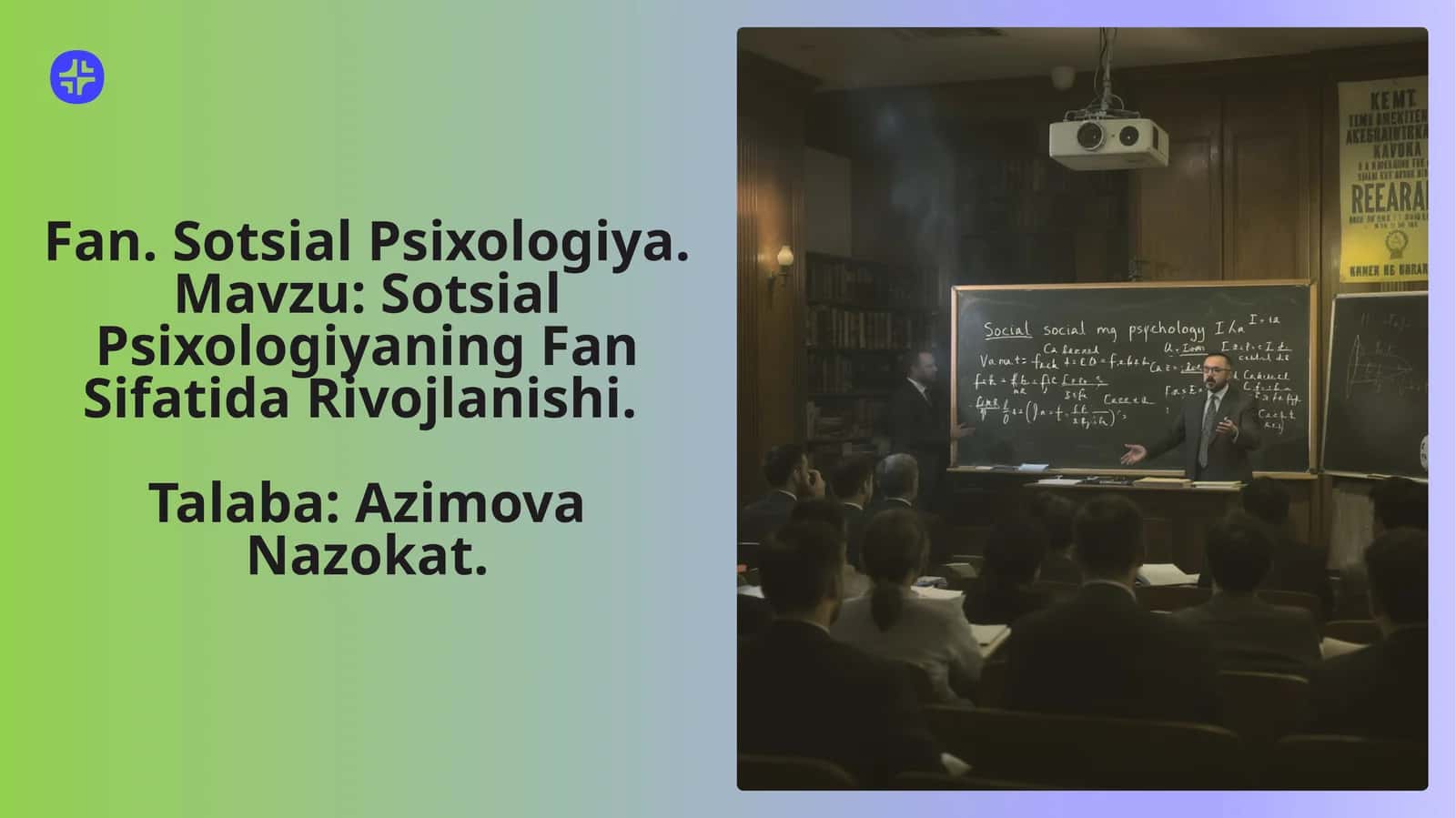 Sotsial Psixologiyaning Fan Sifatida Rivojlanishi
