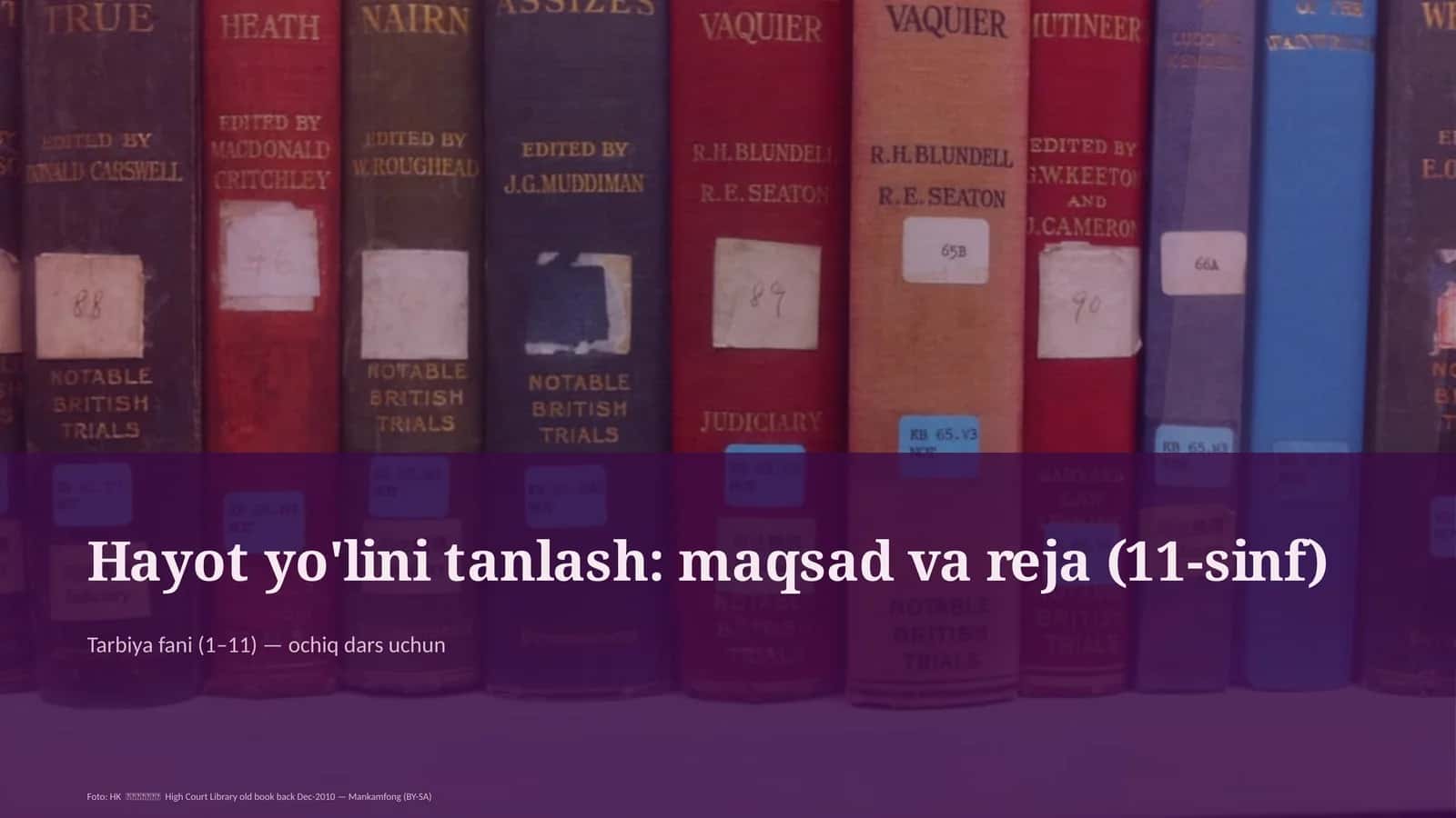 Hayot yo'lini tanlash: maqsad va reja (11-sinf)
