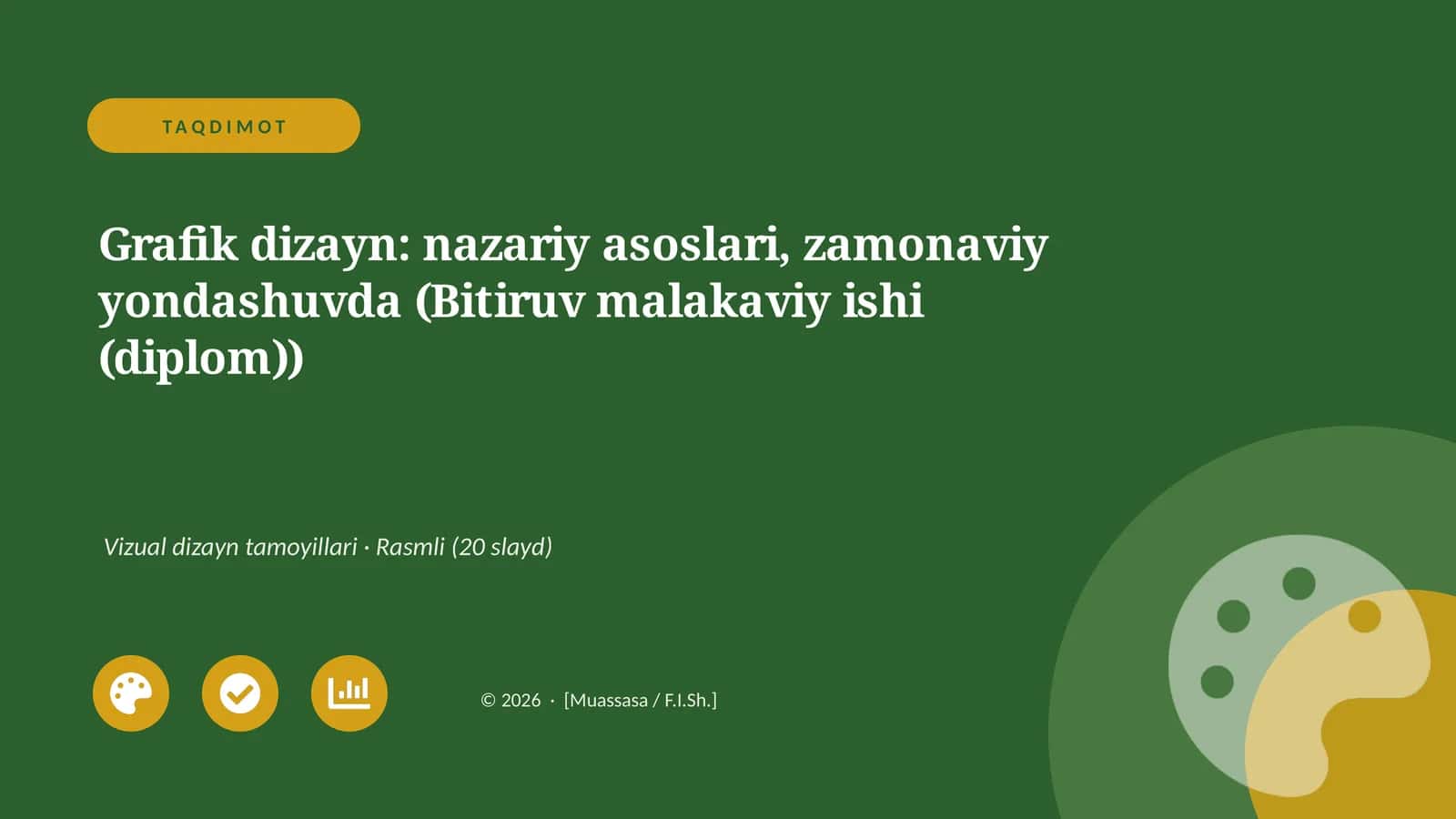 Grafik dizayn: nazariy asoslari, zamonaviy yondashuvda (Bitiruv malakaviy ishi (diplom))