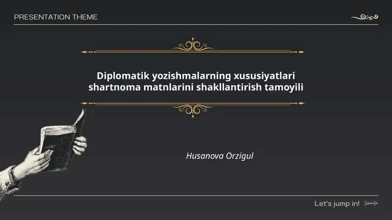 Diplomatik yozishmalarning xususiyatlari shartnoma matnlarini shakllantirish tamoyili