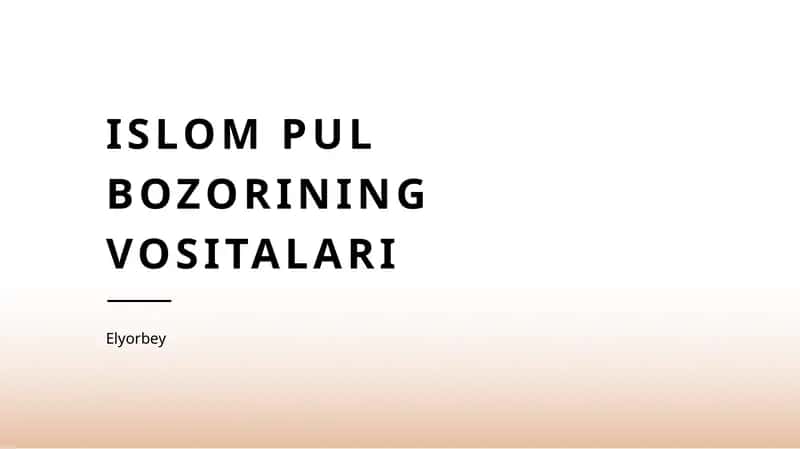 Islomiy moliya bozori