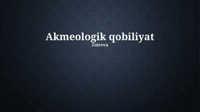 Akmeologik qobiliyat
