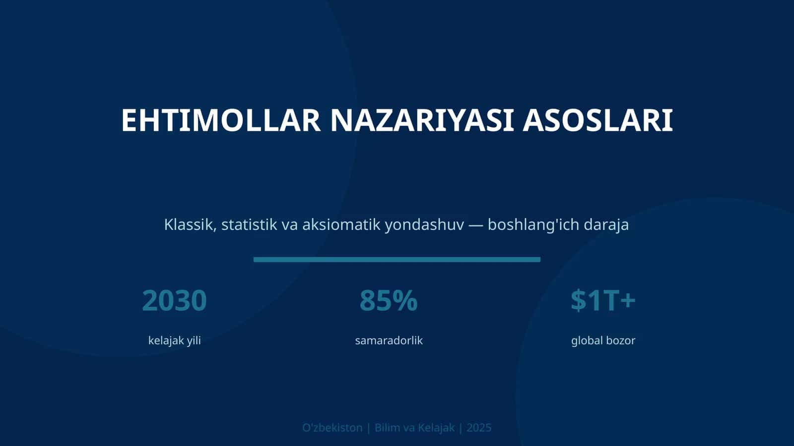 Ehtimollar nazariyasi asoslari