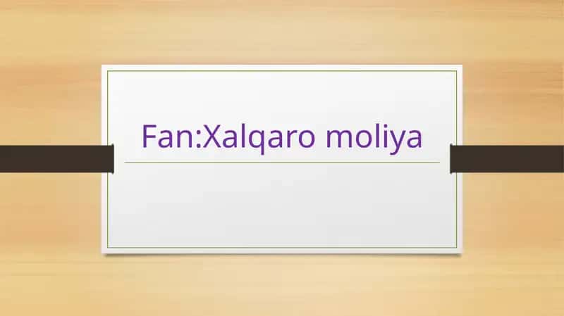 Global fond bozoridagi moliyaviy innovatsiyalar