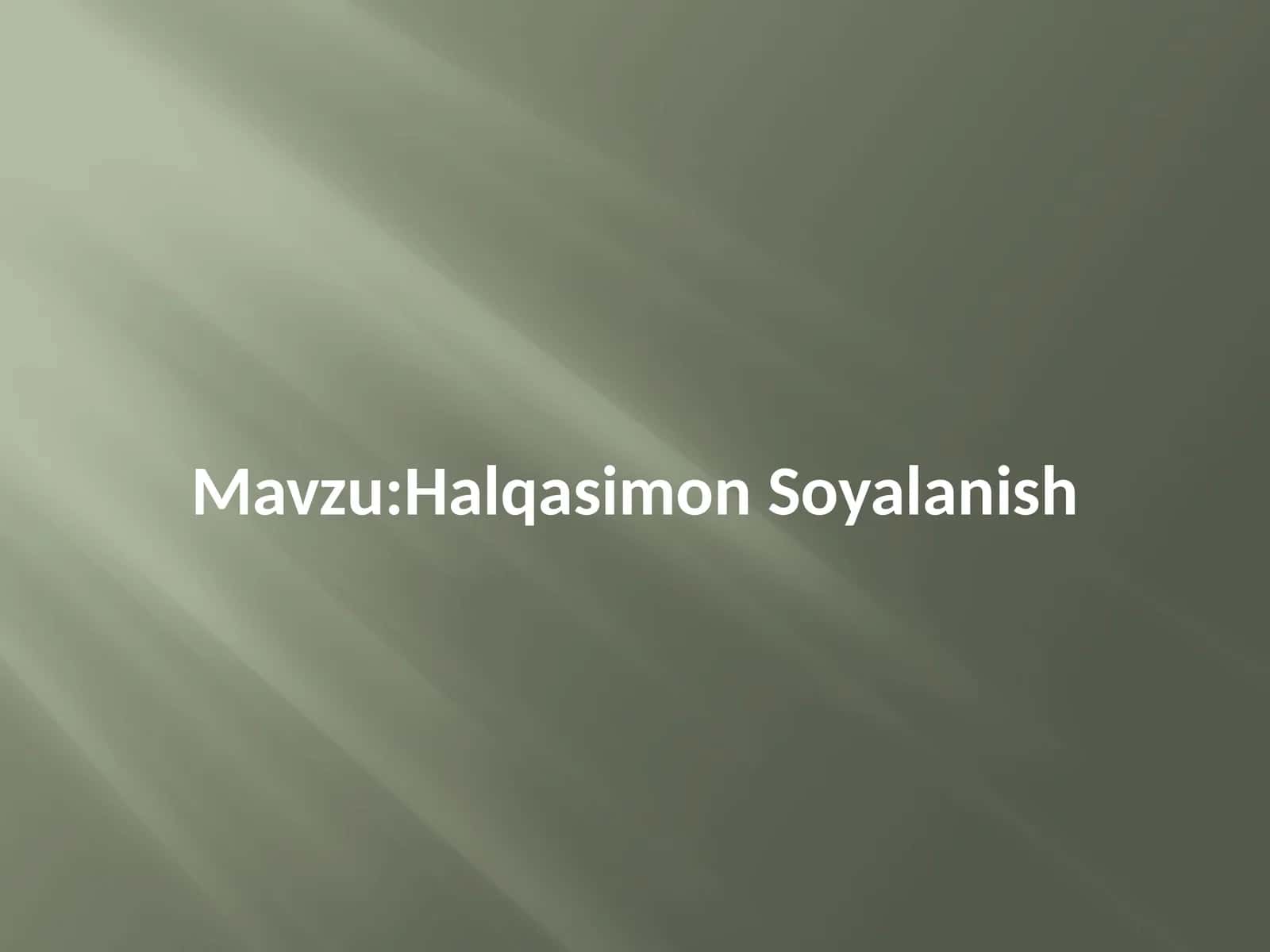 Halqasimon Soyalanish