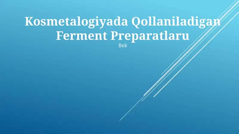Ferment Preparatlari