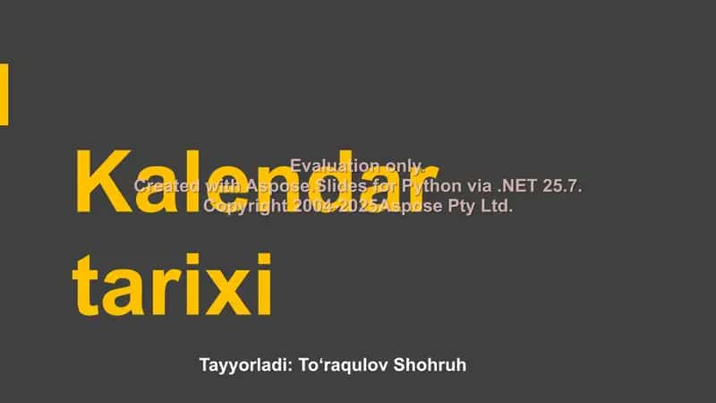 Kalendar tarixi