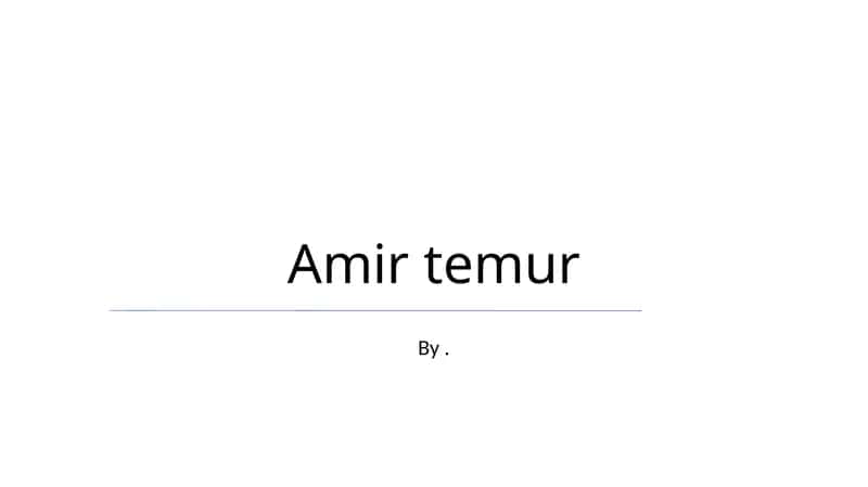 Amir Temur