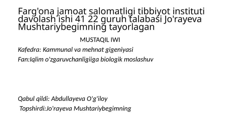 Ob-havo tushunchalari