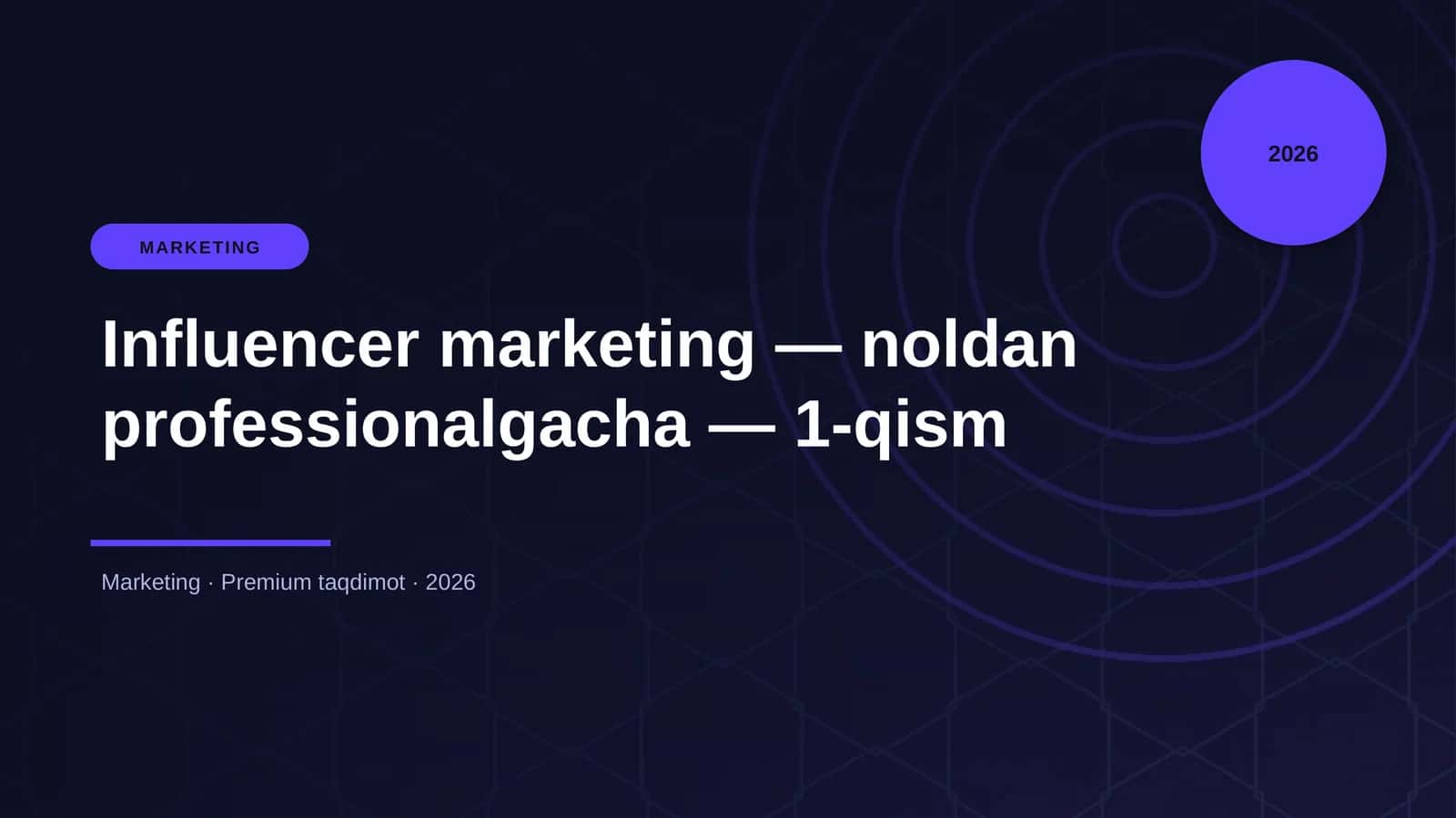 Influencer marketing — noldan professionalgacha — 1-qism