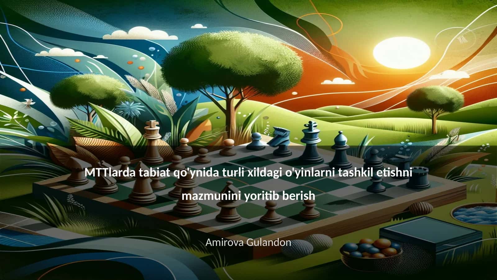 MTTlarda tabiat qo'ynida turli xildagi o'yinlarni tashkil etishni mazmunini yoritib berish