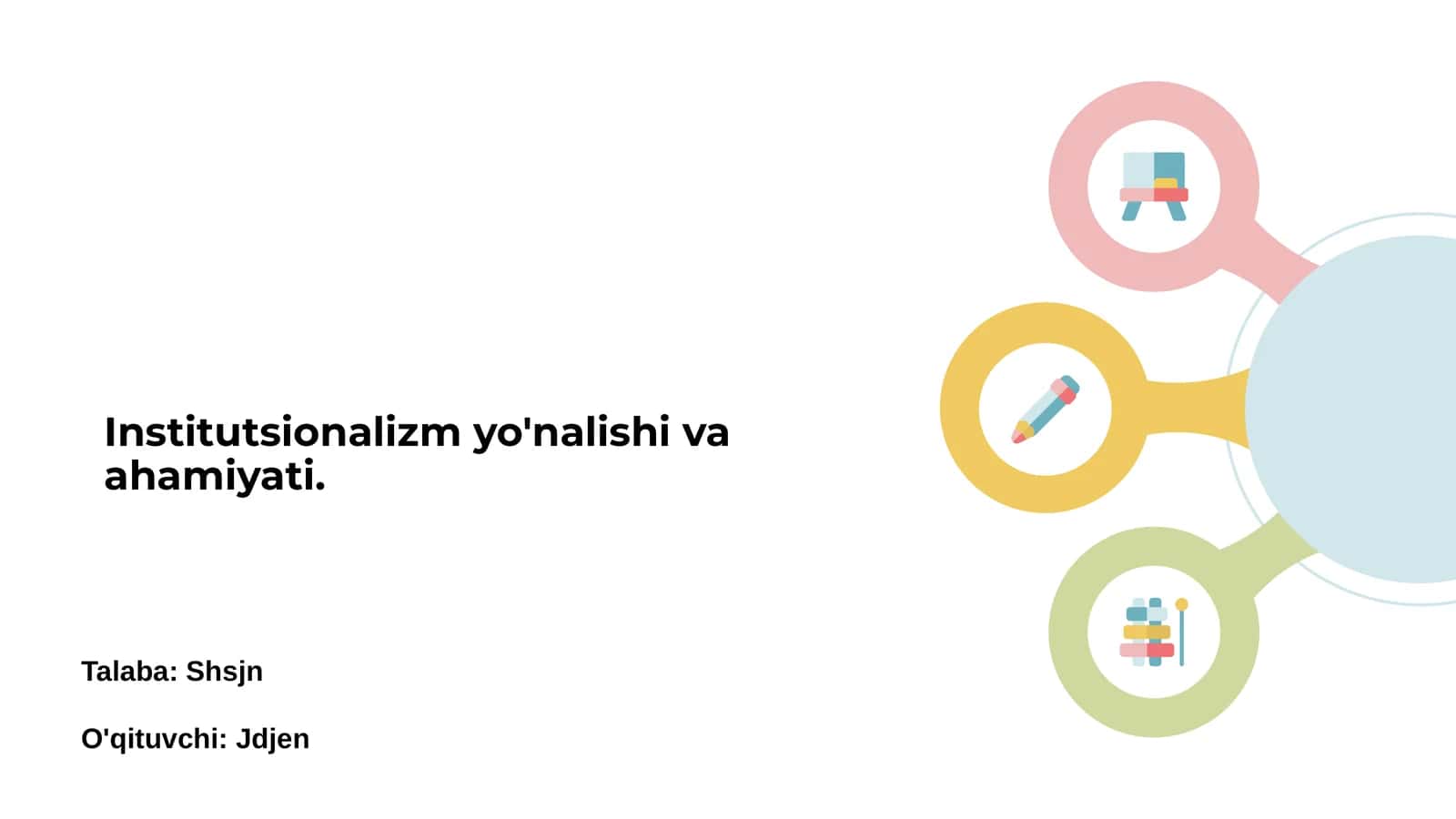 Institutsionalizm yo'nalishi va ahamiyati
