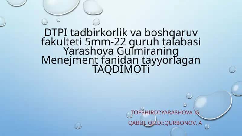 Menejment va madaniyat