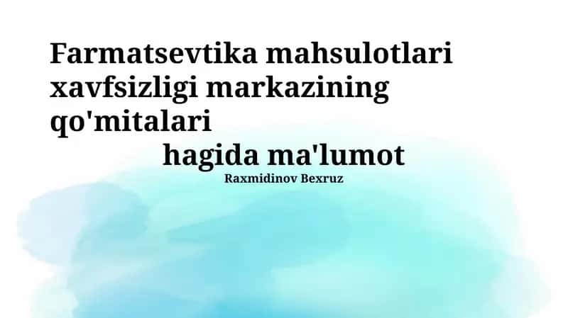 Farmatsevtika mahsulotlari