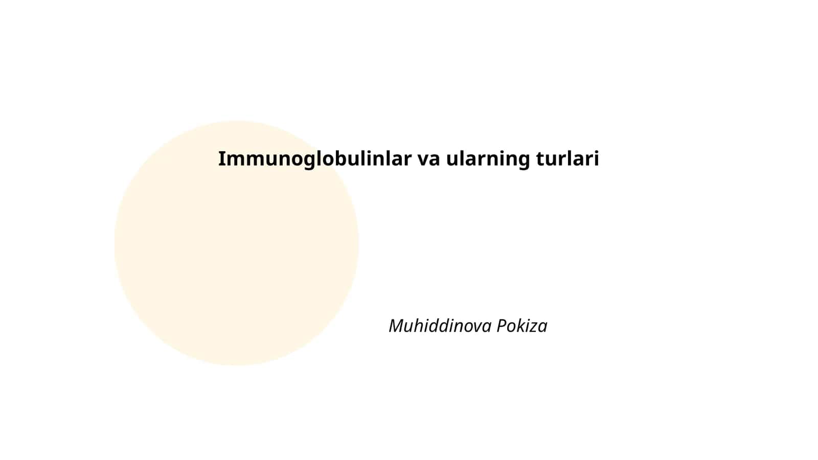 Immunoglobulinlar va ularning turlari