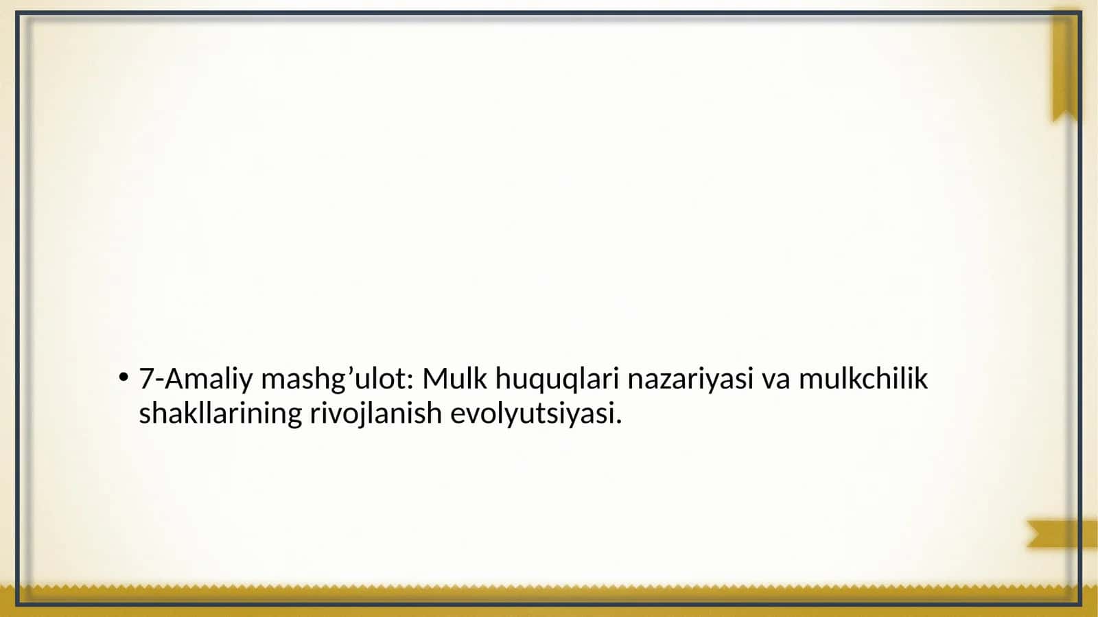 Mulk huquqlari nazariyasi va mulkchilik shakllarining rivojlanish evolyutsiyasi