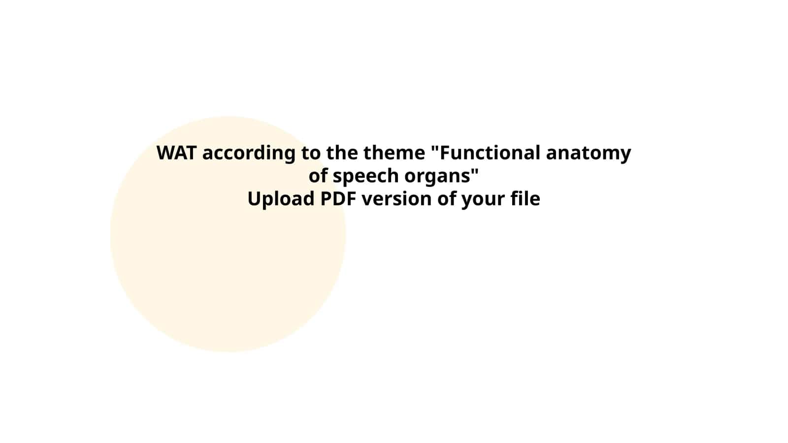 Functional anatomy of speech organs