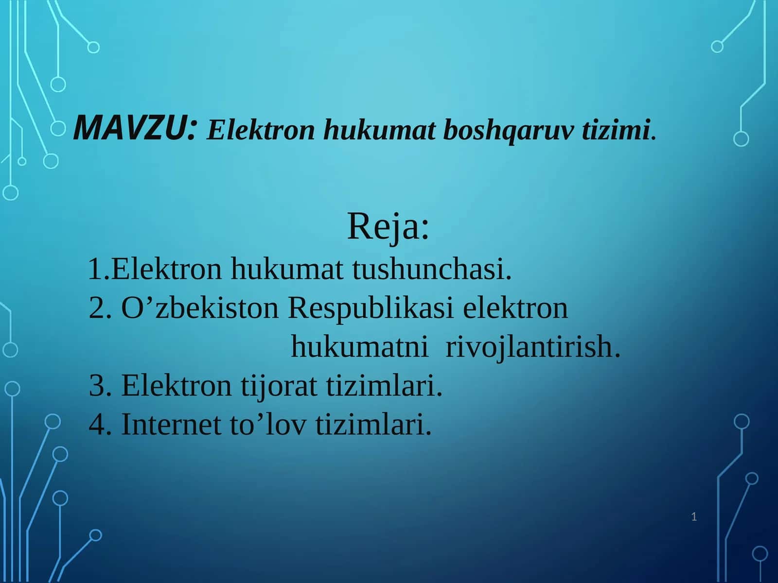 Elektron hukumat boshqaruv tizimi