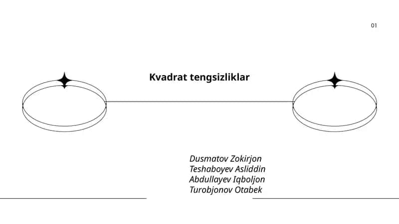 Kvadrat tengsizliklar: taʼrif va umumiy ko‘rinish