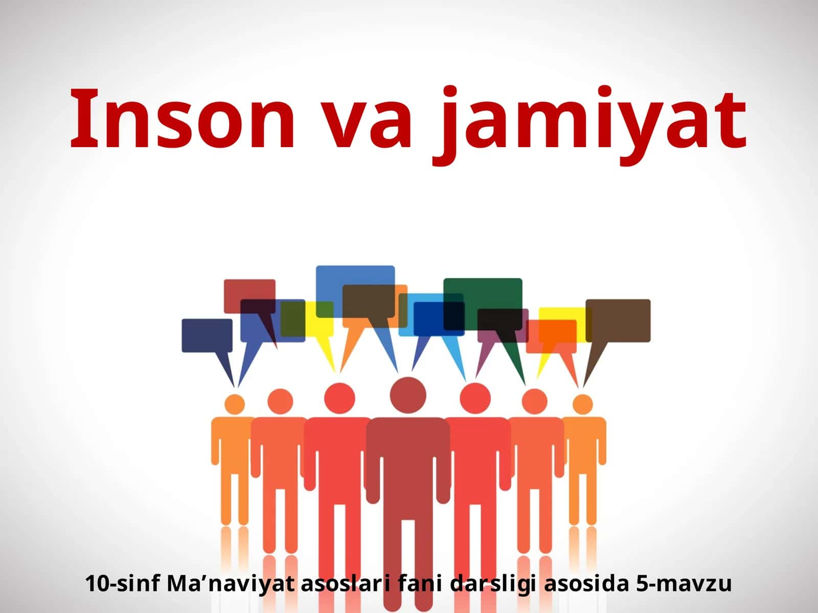 10-sinf Ma'naviyat asoslari Inson va jamiyat