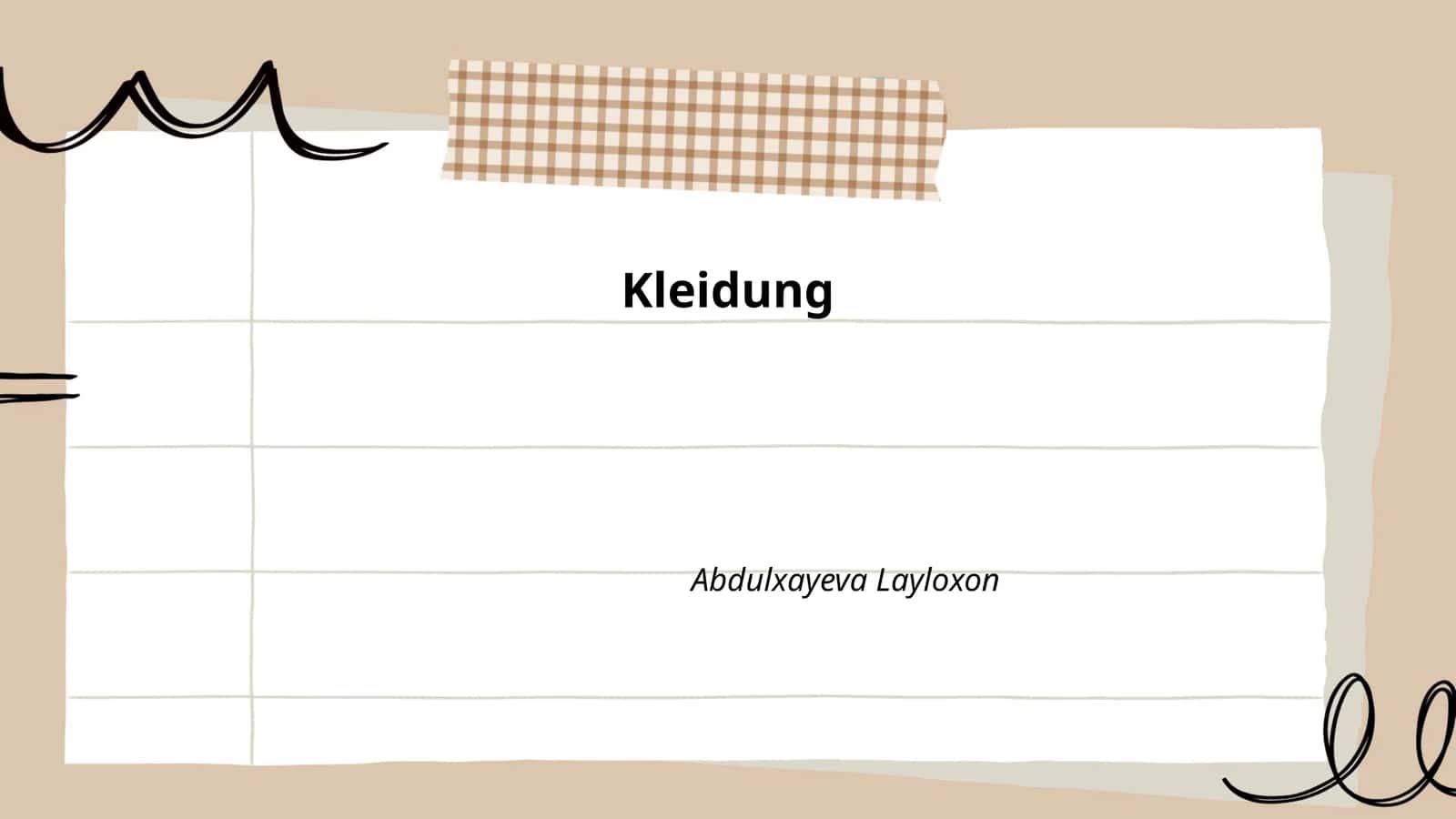Arten von Kleidung