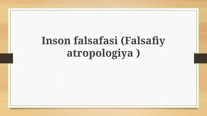 Insonfalsafasi (Falsafiyatropologiya)