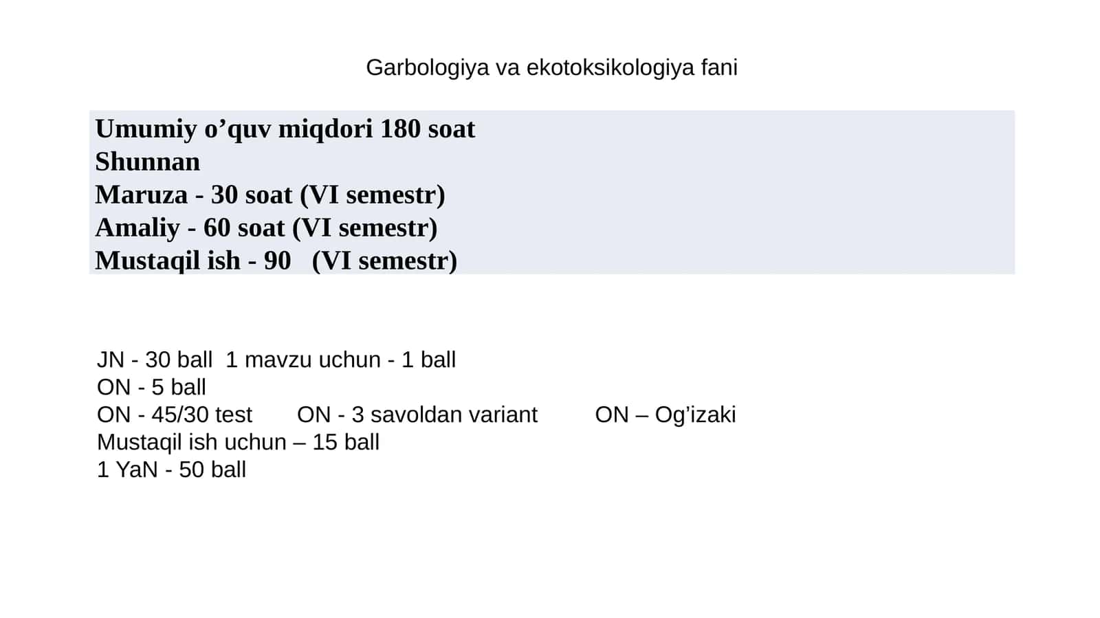Garbologiya va ekotoksikologiya fani