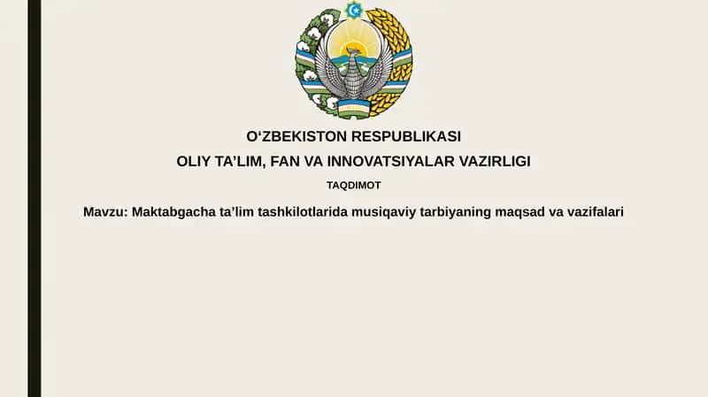 Maktabgacha ta'lim musiqiy tarbiyasi