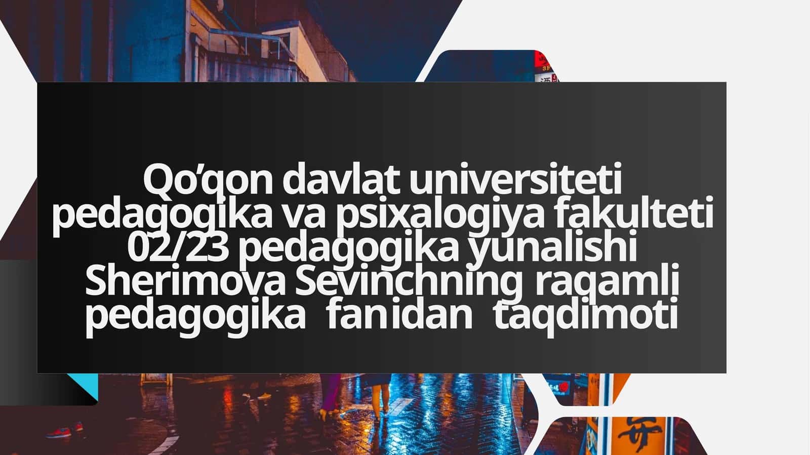 O’quv dasturlarini raqamli formatda ishlab chiqish
