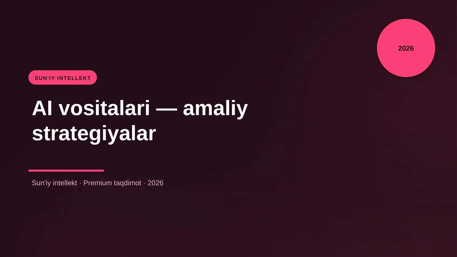 AI vositalari — amaliy strategiyalar