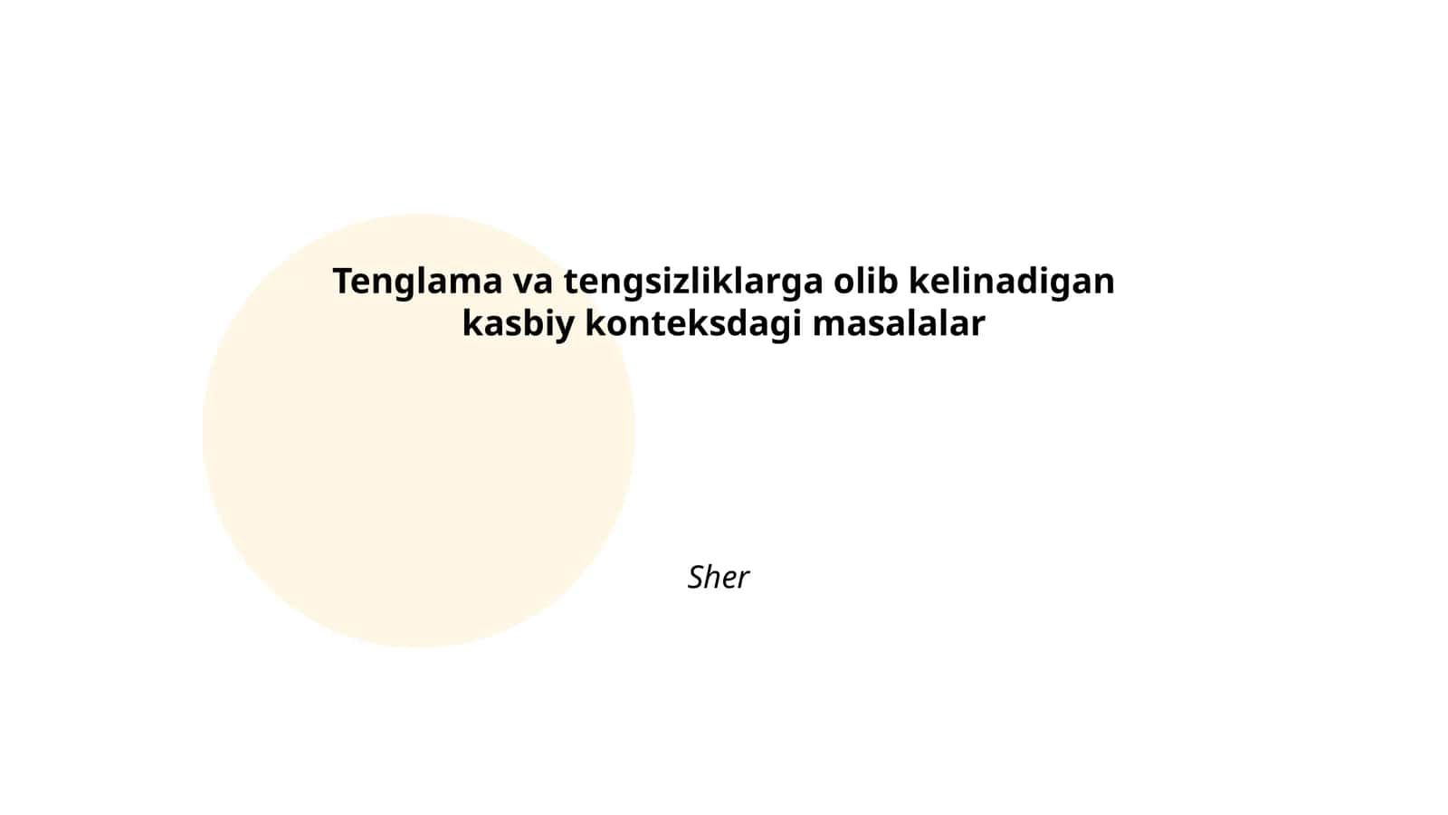Tenglamalar moliyaviy hisob-kitoblar