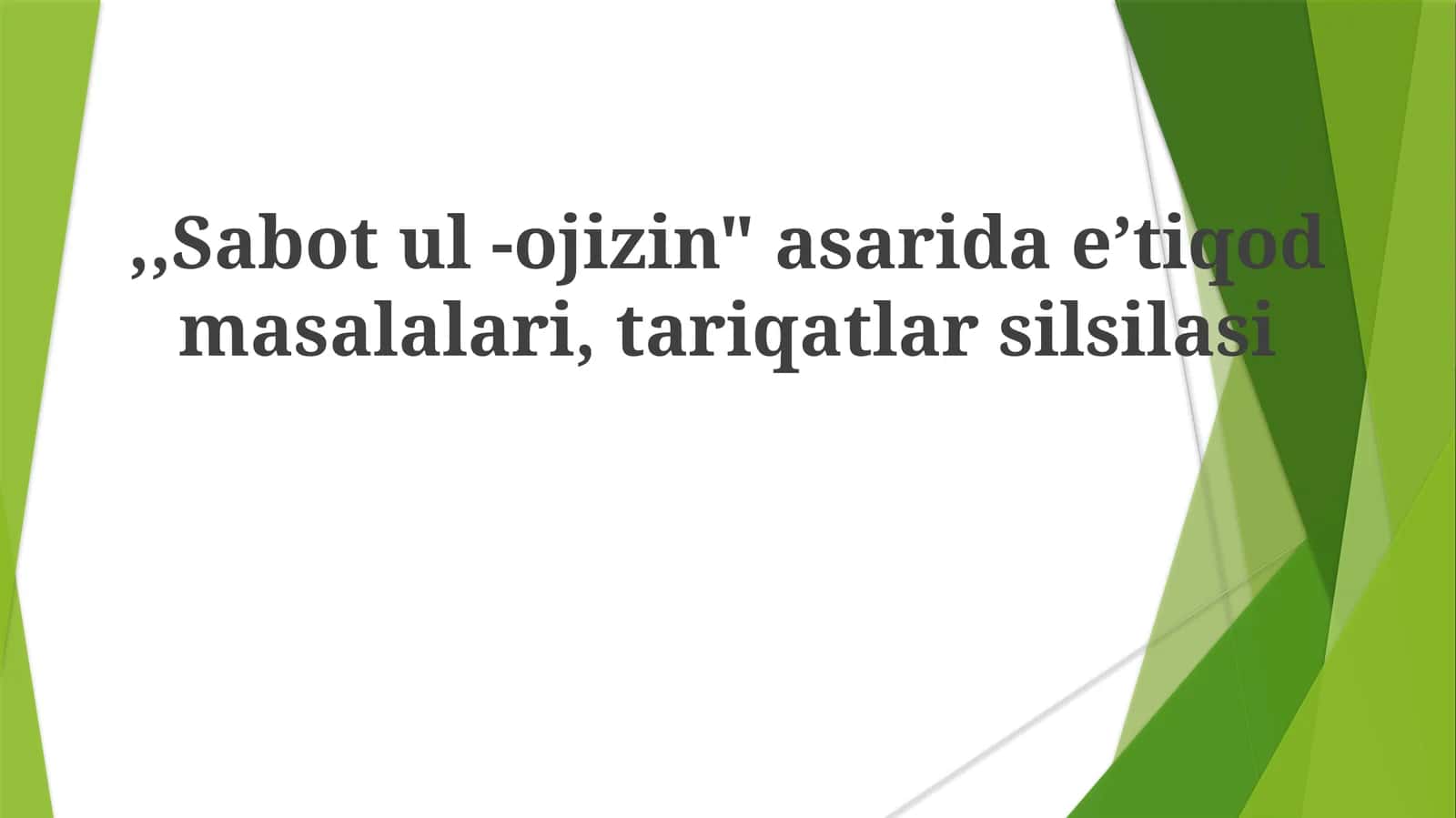 Sabot ul-Ojizin